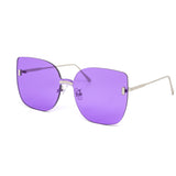 12 Pack: Minimalistic Oversized Rimless Cateye Wholesale Sunglasses