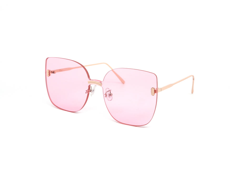 12 Pack: Minimalistic Oversized Rimless Cateye Wholesale Sunglasses