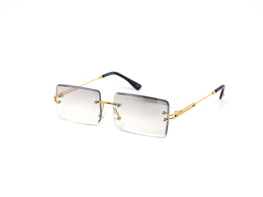 12 Pack: Rimless Miter Square Metal Gradient Wholesale Sunglasses
