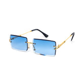 12 Pack: Rimless Miter Square Metal Gradient Wholesale Sunglasses