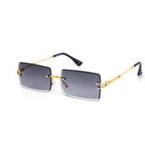 12 Pack: Rimless Miter Square Metal Gradient Wholesale Sunglasses