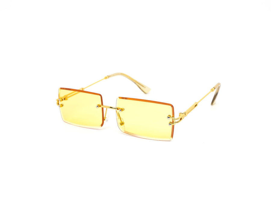 12 Pack: Rimless Petite Square Metal Color Wholesale Sunglasses