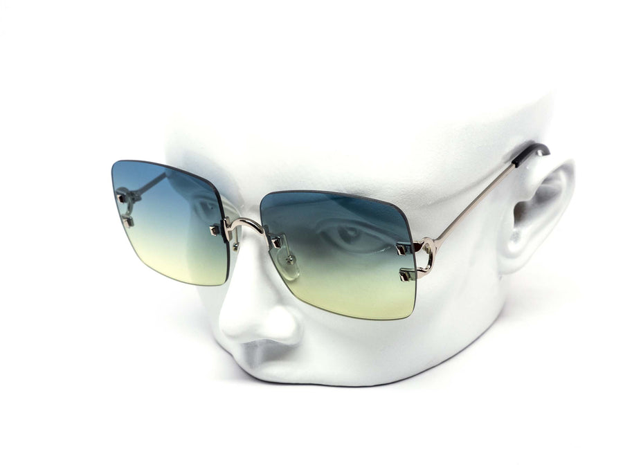12 Pack: Chic Rimless Duotone Gradient Wholesale Sunglasses