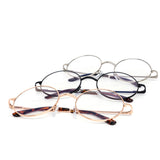 12 Pack: Metal Circle Blue Light Filtering Spring Hinge Wholesale Glasses