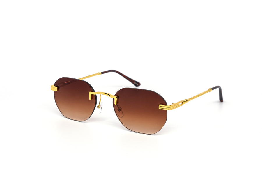 12 Pack: Rimless Gradient Metal Wholesale Sunglasses