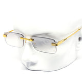 12 Pack: Chic Rectangular Frameless Gradient Wholesale Sunglasses