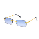 12 Pack: Chic Rectangular Frameless Gradient Wholesale Sunglasses