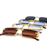 12 Pack: Chic Rectangular Frameless Gradient Wholesale Sunglasses