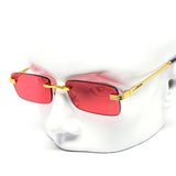 12 Pack: Chic Rectangular Frameless Color Wholesale Sunglasses