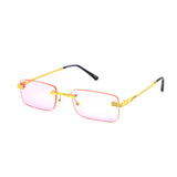 12 Pack: Chic Rectangular Frameless Color Wholesale Sunglasses