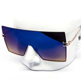 12 Pack: Sleek Oversized Rimless Square Mirror Wholesale Sunglasses