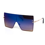12 Pack: Sleek Oversized Rimless Square Mirror Wholesale Sunglasses