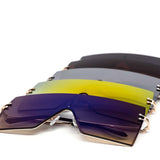 12 Pack: Sleek Oversized Rimless Square Mirror Wholesale Sunglasses