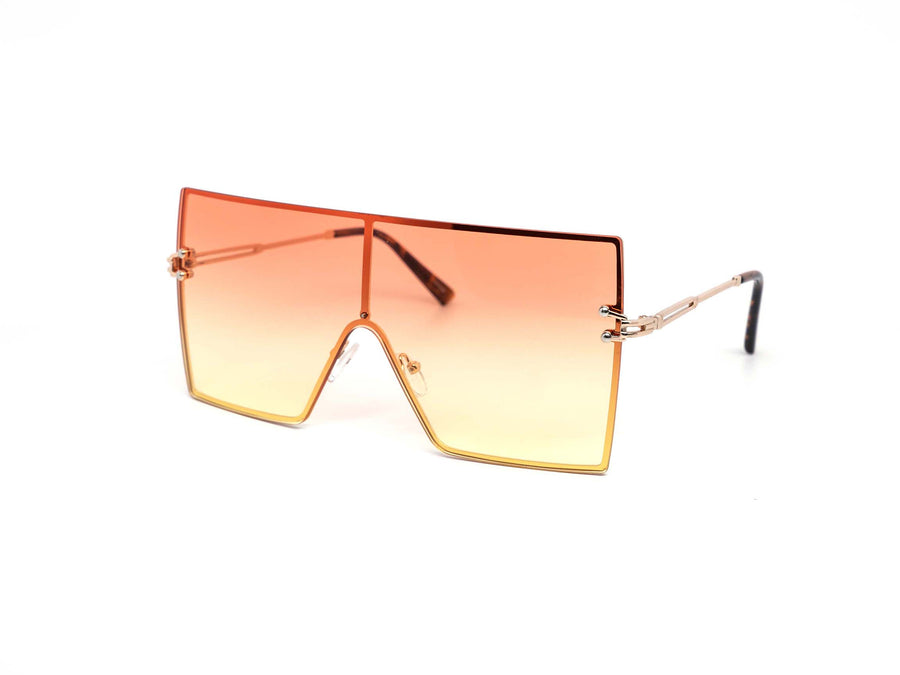 12 Pack: Sleek Oversized Rimless Square Duo-tone Wholesale Sunglasses
