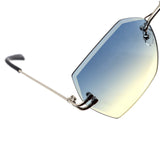 12 Pack: Eccentric Miter-cut Rimless Gradient Wholesale Sunglasses