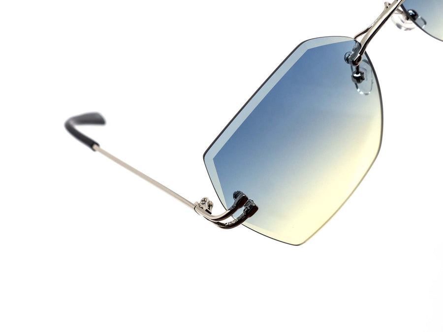 12 Pack: Eccentric Miter-cut Rimless Gradient Wholesale Sunglasses