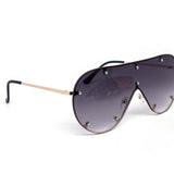 12 Pack: Rimless Studded Mono Shield Gradient Wholesale Sunglasses