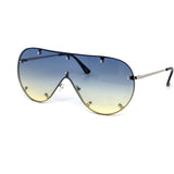 12 Pack: Rimless Studded Mono Shield Gradient Wholesale Sunglasses