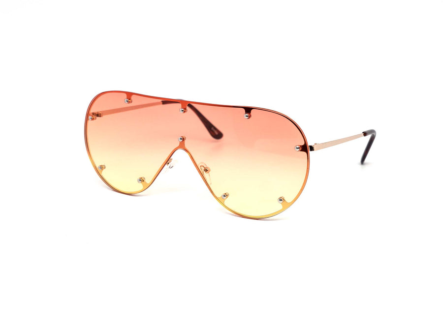 12 Pack: Rimless Studded Mono Shield Gradient Wholesale Sunglasses
