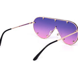 12 Pack: Rimless Studded Mono Shield Gradient Wholesale Sunglasses