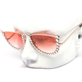 12 Pack: Half Moon Rhinestone Wholesale Sunglasses