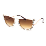 12 Pack: Half Moon Rhinestone Wholesale Sunglasses