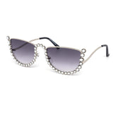 12 Pack: Half Moon Rhinestone Wholesale Sunglasses