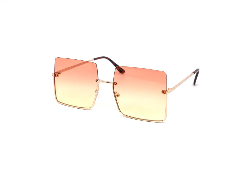 12 Pack: Semi-rimless Square Metal Gradient Wholesale Sunglasses