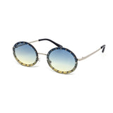 12 Pack: Rimless Oval Rhinestone Studded Wholesale Sunglasses