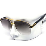 12 Pack: Rimless Miter-Cut Aviator Wholesale Sunglasses