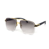 12 Pack: Rimless Miter-Cut Aviator Wholesale Sunglasses