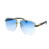 12 Pack: Rimless Miter-Cut Aviator Wholesale Sunglasses