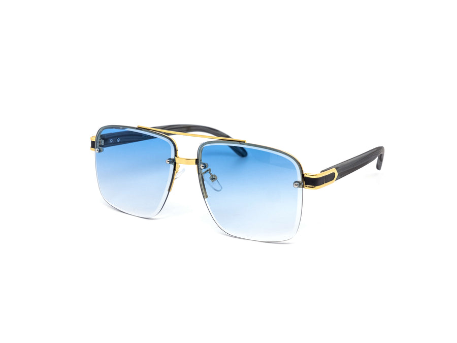 12 Pack: Rimless Miter-Cut Aviator Wholesale Sunglasses