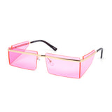 12 Pack: Rimless Angled Blinker Color Wholesale Sunglasses