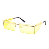 12 Pack: Rimless Angled Blinker Color Wholesale Sunglasses