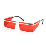 12 Pack: Rimless Angled Blinker Color Wholesale Sunglasses