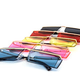 12 Pack: Rimless Angled Blinker Color Wholesale Sunglasses