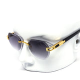 12 Pack: Round Miter-cut Rimless Petite Gradient Wholesale Sunglasses
