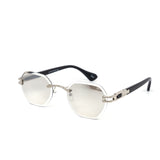 12 Pack: Round Miter-cut Rimless Petite Gradient Wholesale Sunglasses