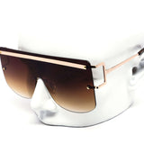 12 Pack: Rimless Oversized Metal Frame Gradient Wholesale Sunglasses