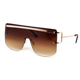 12 Pack: Rimless Oversized Metal Frame Gradient Wholesale Sunglasses