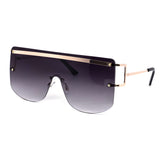12 Pack: Rimless Oversized Metal Frame Gradient Wholesale Sunglasses