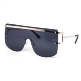 12 Pack: Rimless Oversized Metal Frame Gradient Wholesale Sunglasses