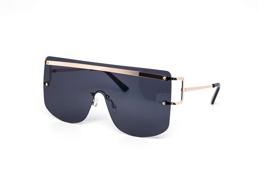 12 Pack: Rimless Oversized Metal Frame Gradient Wholesale Sunglasses