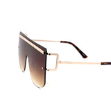 12 Pack: Rimless Oversized Metal Frame Gradient Wholesale Sunglasses