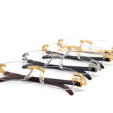12 Pack: Rhinestone Infused Rimless Metal Wholesale Eyeglasses