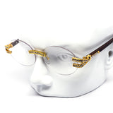 12 Pack: Iced Out Oval Clear Wholesale Eyeglasses