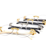 12 Pack: Iced Out Oval Clear Wholesale Eyeglasses