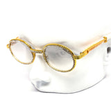 12 Pack: Oval Rhinestone Infused Metal Wholesale Sunglasses