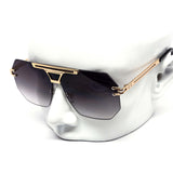 12 Pack: Octagonal Rimless Metal Aviator Wholesale Sunglasses